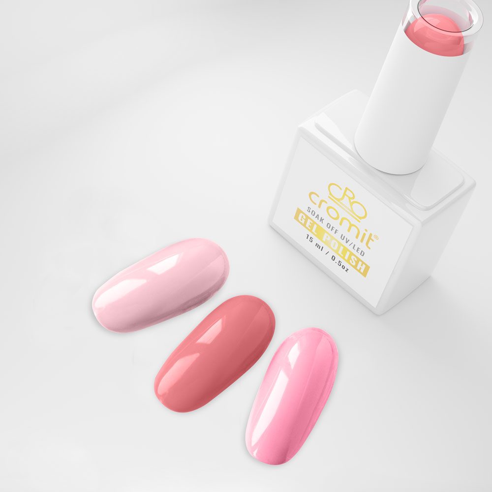 Gel polish rosado traslúcido 41 Cromit